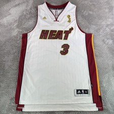 Dwyane Wade Heat Jersey Mens XL White Gold Adidas Swingman 2012 Finals Champions