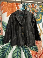 nasty gal - faux leather blazer - US 4