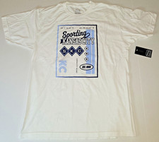 white MLS Soccer Sporting Kansas City football club tee t-shirt Adult Medium, MO