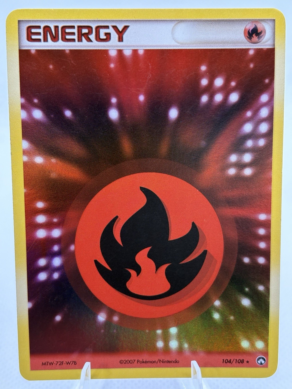 2007 Pokemon EX Power Keepers Fire Energy 104/108 Reverse Holo Rare Card