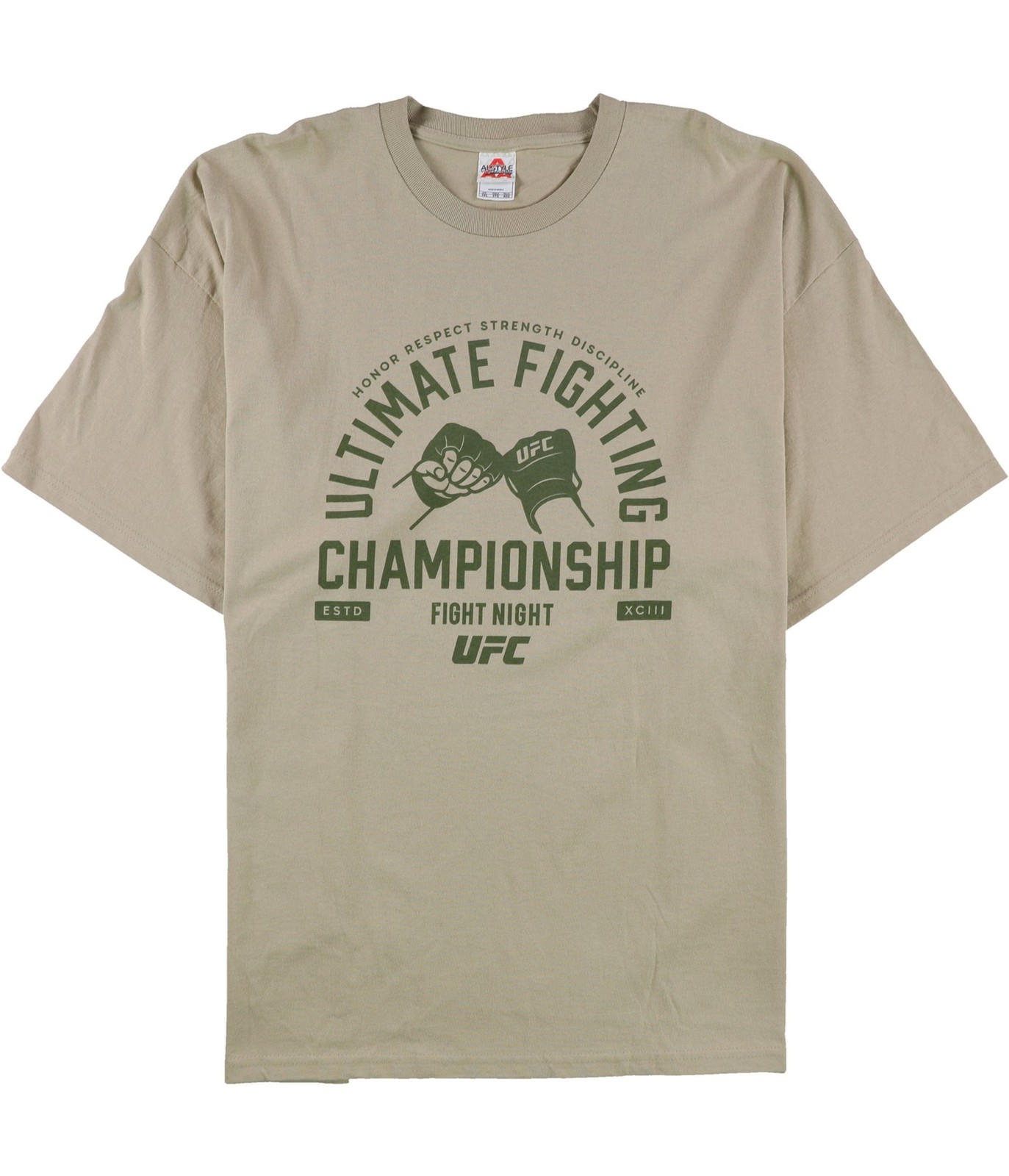 Мужская футболка UFC Ultimate Fighting Championship с графическим принтом бежевый XXX-Large 5590₽