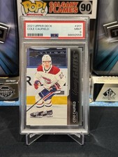 2021-22 Upper Deck Series 1- Cole Caufield #201 YOUNG GUNS PSA 9 Mint! Canadiens