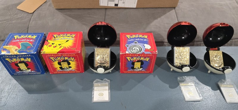 1999 Burger King Pokémon 23K Gold-Plated Full Trading Card Set (6 Cards)