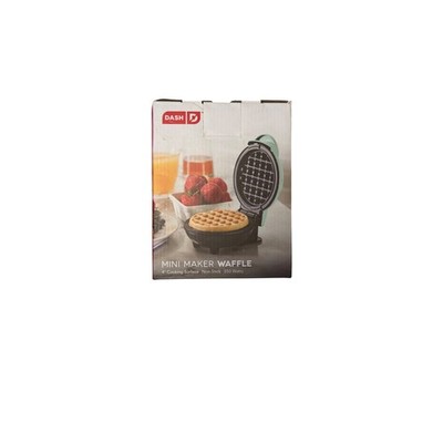 Dash Mini Maker Waffle 4 Inch Non-Stick 350W Aqua Mint Green DMW001AQ