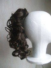 Haarteil lockig 35cm mit Bananen-Spange, dunkel-braun