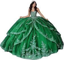   Lace Appliques Quinceanera Dresses with Train Tulle Tassel Vestido De 15 Aos