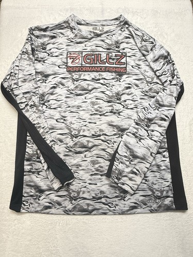Gillz Tournament Series Long Sleeve Fishing Shirt - Stormy Seas Men’s XXL Beach