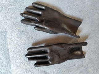 Latexhandschuhe kurz Gr.M extra dick 0 9 schwarz