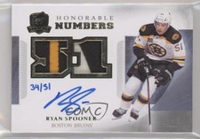 2013-14 Upper Deck The Cup Honorable Numbers 34/51 Ryan Spooner #HN-RS Auto k1r