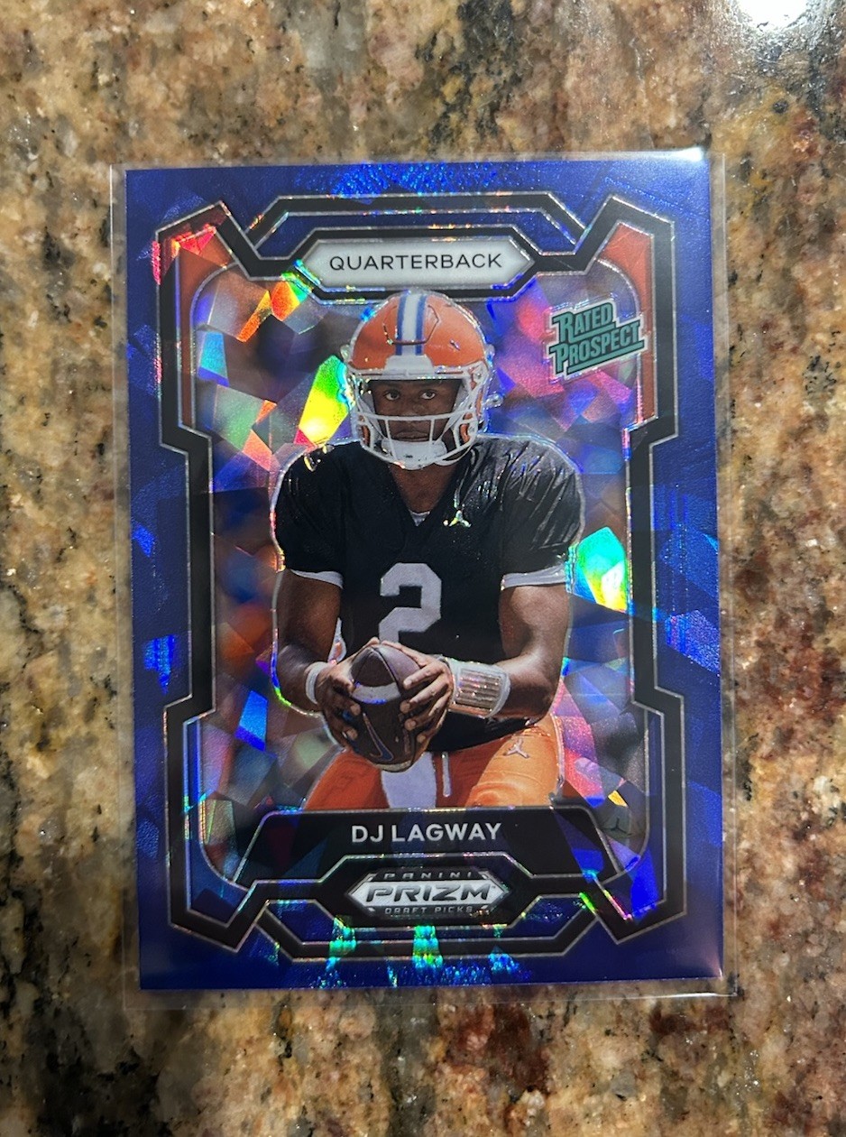 2024 Prizm Draft Picks DJ LAGWAY /99 SP Florida Gators QB Blue Ice Color Match