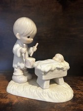 Precious Moments E2356 Enesco Jonathan & David "I&rsquo;ll Play My Drum For Him" 1982