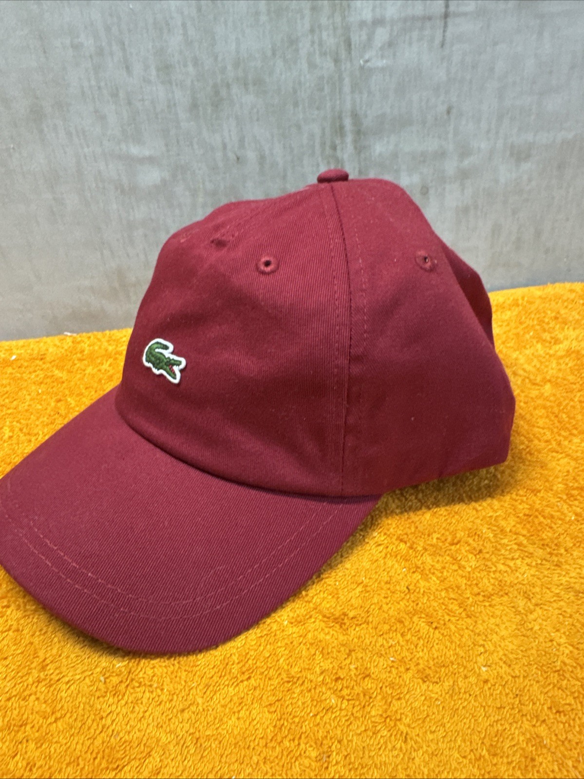 N• Lacoste Red Small Croc Unisex Adjustable Cotton Twill Cap One Size thumbnail 4