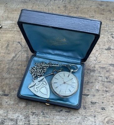 Antike massive Silber Fusee Stop Sekunde Taschenuhr Hochzeit Geschenk Trauzeuge, Bräutigam