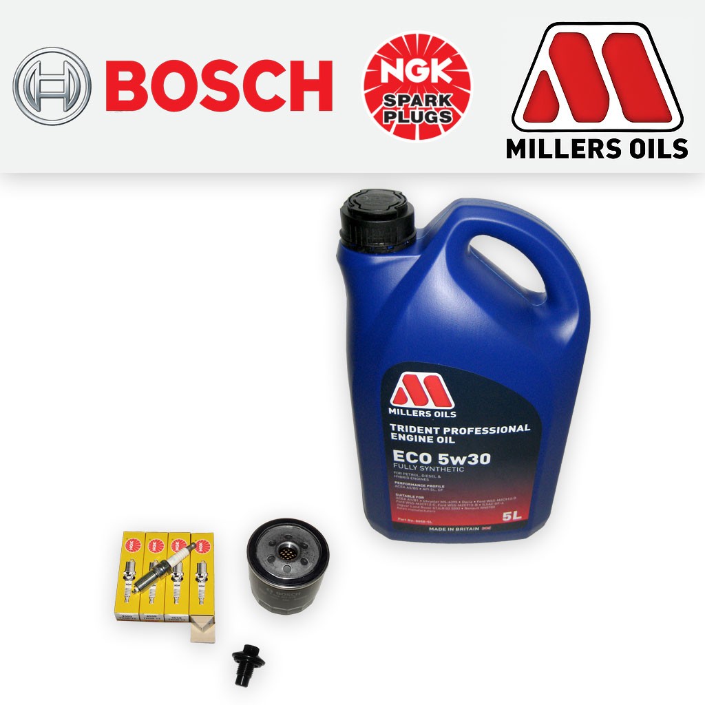 SERVICE KIT for VOLVO V50 1.6 16V OIL FILTER PLUGS +5L 5w30 FS OIL (2005-2012)