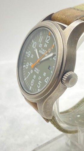 Timex TW4B14000, Men's Expedition Scout Green Fabric Watch, Date, Indiglo, NEW - Picture 9 of 14