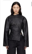JADE CROPPER LEATHER GIGI JACKET SIZE SMALL