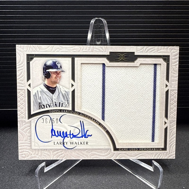 HOF Larry Walker - 2023 Topps Definitive Collection-Game Used Auto Relic /50