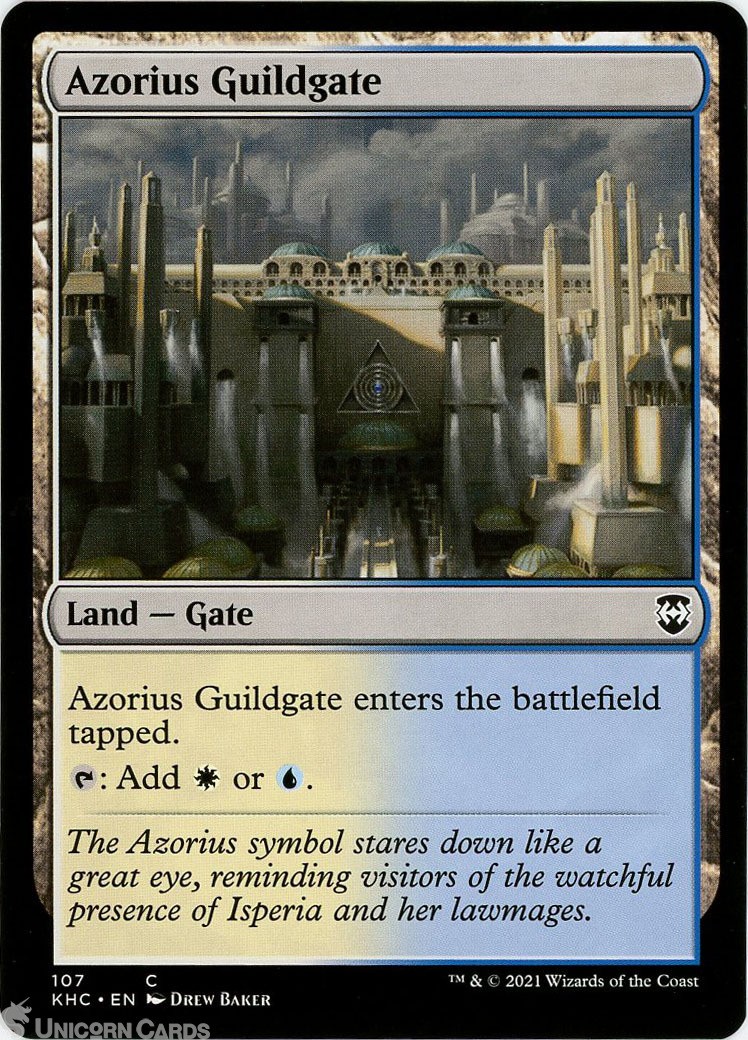 Azorius Guildgate Common Mint MTG Card :: Kaldheim Commander Decks ::
