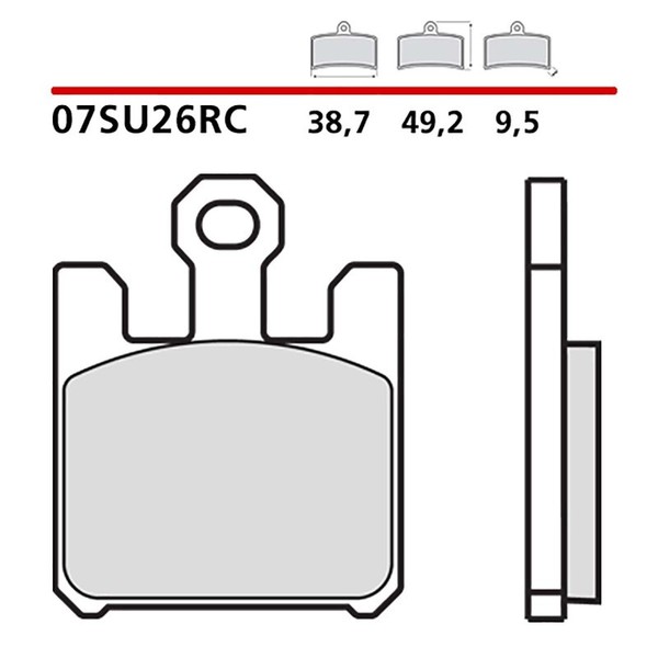 Brembo VORDERRADBREMSBELAGE-KIT Fur Kawasaki ZX-6RR 600 03-06-COD. 07SU26RC-image