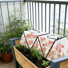 Całoroczna składana plandeka ogrodowa z wentylacją i metalową wspornikiem ramy