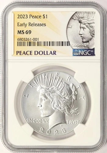 2023 $1 Peace Dollar NGC MS69 Early Releases