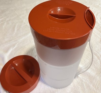 Mr. Coffee Iced Tea Maker 2 Qt Frosted Pitcher w/ Brew Basket & Lids RED TM1