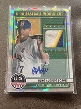 2023 Nuno Augusto Borges USA Baseball Stars & Stripes 23/23 1/1 Patch Auto H31