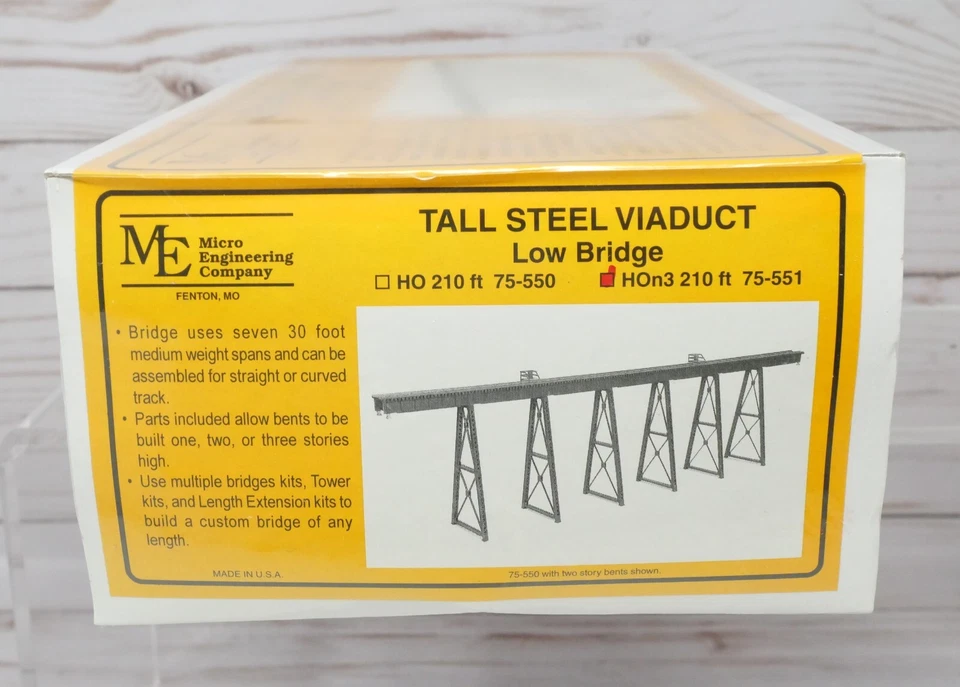 Micro Engineering 75-551, Tall Steel Viaduct Low Bridge, 210 Feet, HOn3 Scale - Image 3 of 3