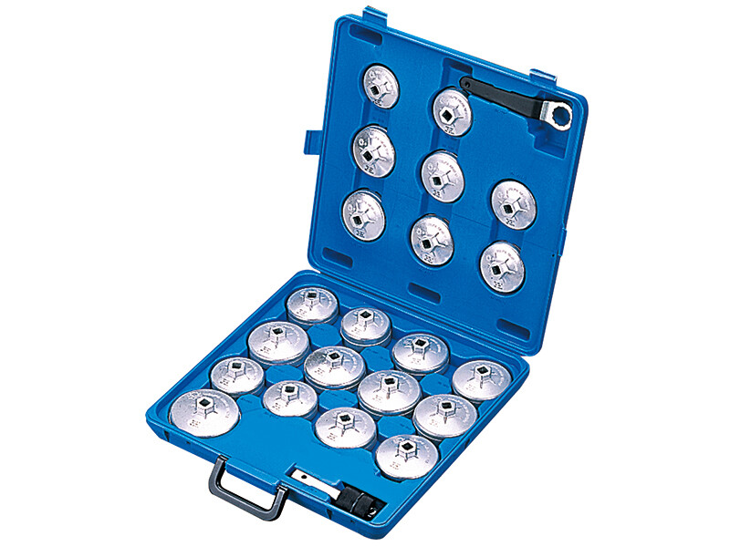 ALUMINIUM OIL FILTER CAP WRENCH SET 21 PIECE BRITOOL HALLMARK HMAOF21