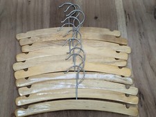 Set 10 Kids Baby Toddler Wooden Clothes Hangers 12" Wood Nursery Closet