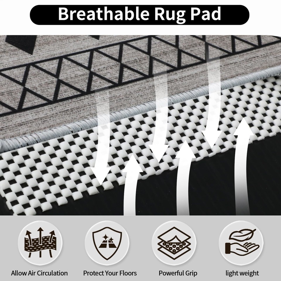 Non Slip Rug Pads 8x10 Ft Non Skid Rug Pad Gripper, AntiSlip Carpet