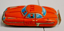 Tin Taxi Cab Car Orange 2 1/4" Long Made in Japan