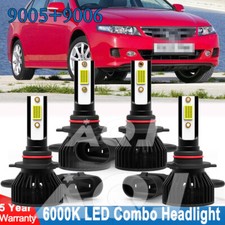 For Honda Accord 2003-2007 Led Headlight 4 Bulbs White Highlow Beam 9005 9006 For Honda Accord 2003-2007 Led Headlight 4 Bulbs White Highlow Beam 9005 9006