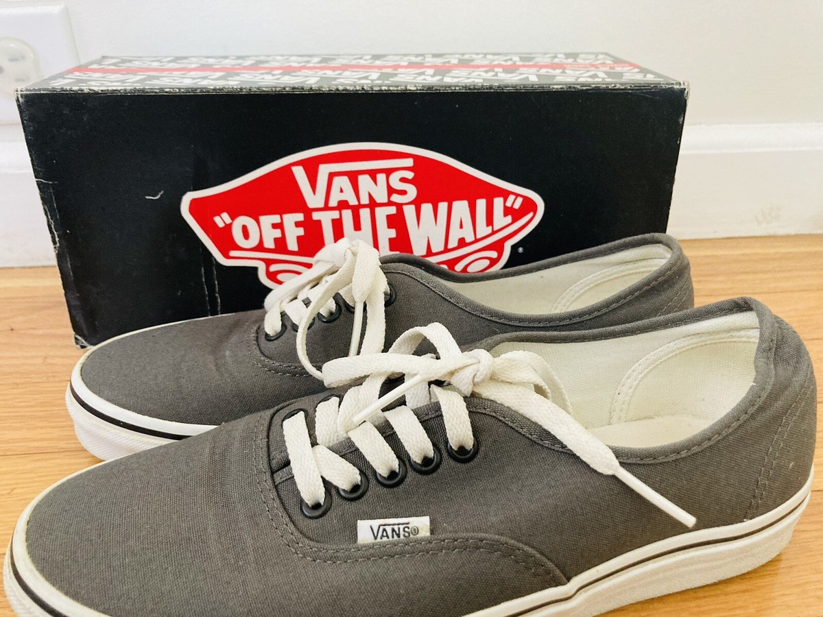 VANS Authentic Pewter Black Gray Canvas Men Skateboard Shoe  display picture 1