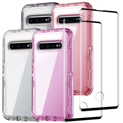 Clear Hybrid Case For Samsung Galaxy S10/S10E/S10 Plus Cover Screen  Protector