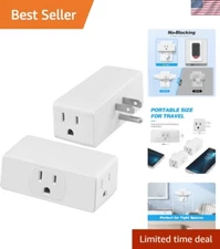 Multi Plug Outlet Extender 2 Pack, 3-Outlet Grounding Adapter, 3 Outlet Wall ...