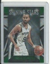 2014-15 Panini Hoops Shining Stars Green HOLO #/25 Tony Parker card 17 Spurs SSP