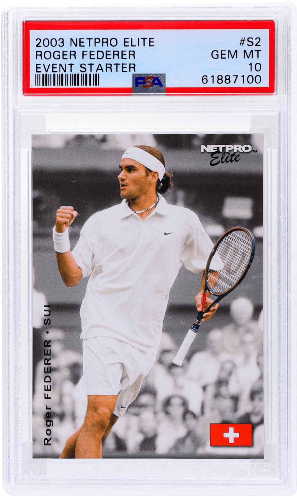 2003 Netpro Elite Roger Federer Event Starter #S2 PSA 10 Rookie RC