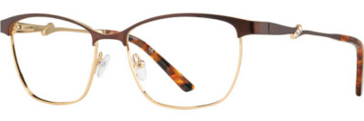 New Eyeglasses COTE D'AZUR CDA-364 C1 Chocolate / Gold Optical Frame 53-16-140