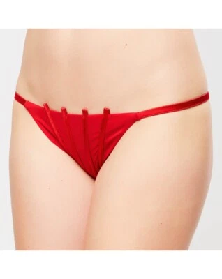 LA PERLA GRAPHIQUE COUTURE BAS DE BIKINI FR40-EU/DE38-UK 12-US 8-IT44 ROUGE - Photo 1/2