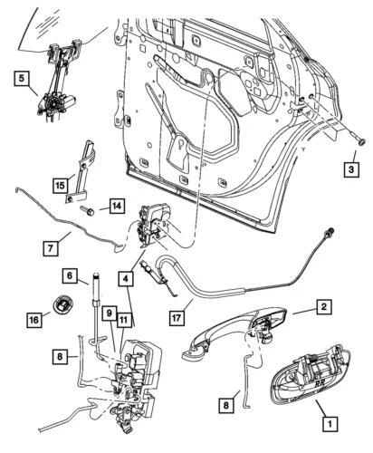 Genuine Mopar 2005-2010 Dodge Magnum Door Latch Rear Right 4575892AA - Imagem 4 de 4