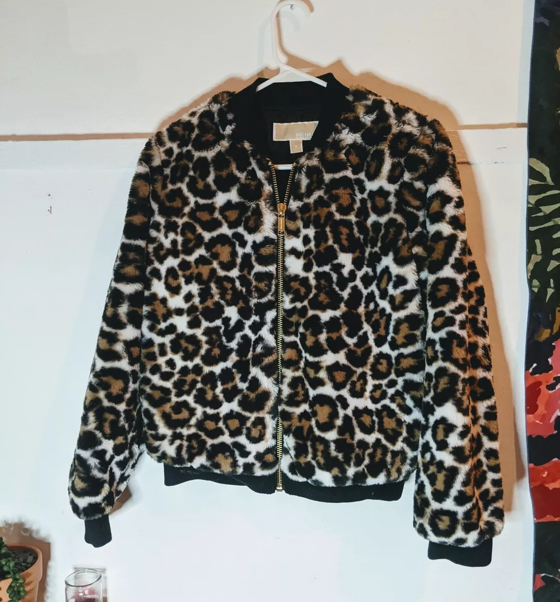 Michael kors leopard jacket hotsell