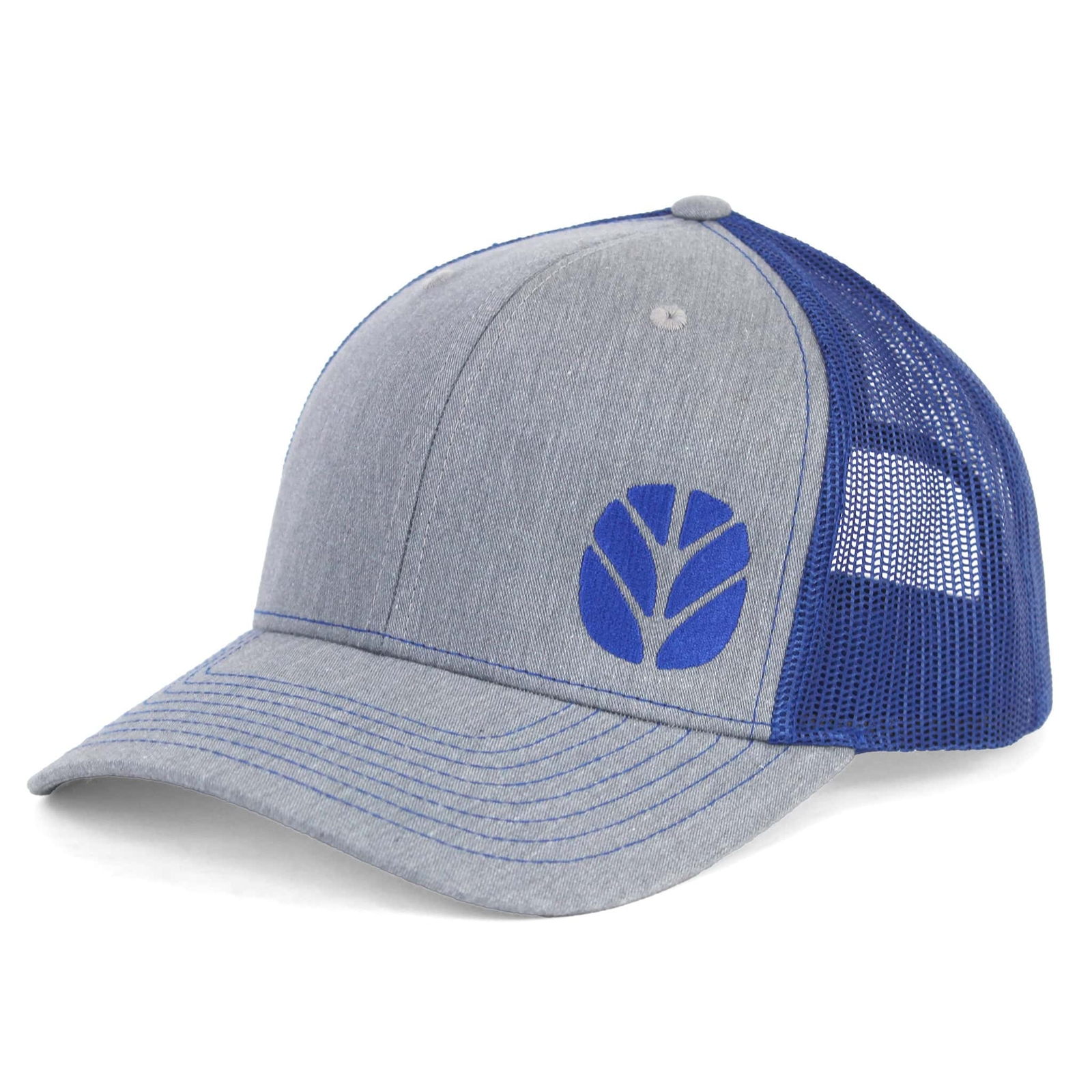 Серая кепка New Holland Richardson Heather с сетчатой спинкой королевского синего цвета 695990