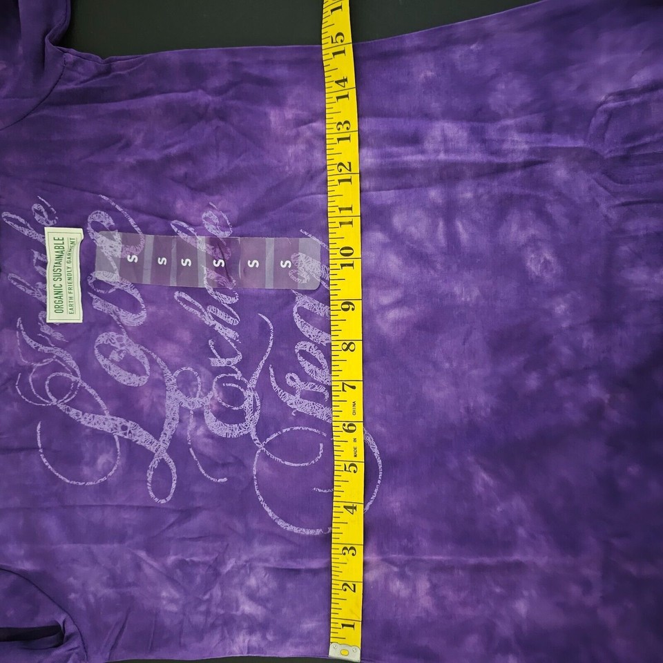 "Inhale Love Exhale Fear" Earth Yoga Top Womens Small Purple Ladies