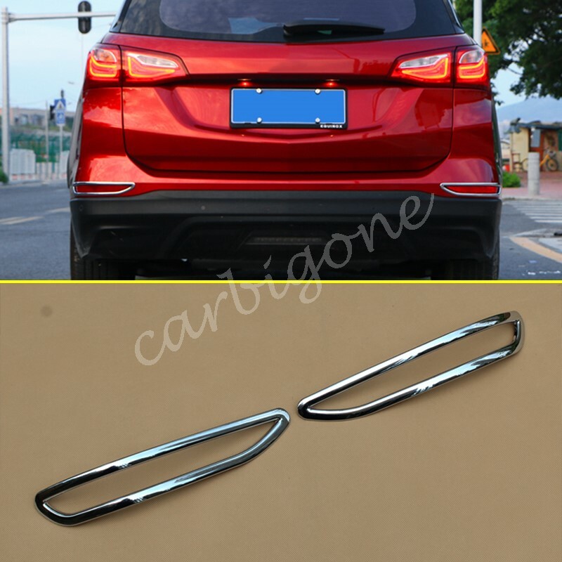 Chrome Rear Fog Light Cover Trims For Chevrolet Equinox 2018-2023 Accessories