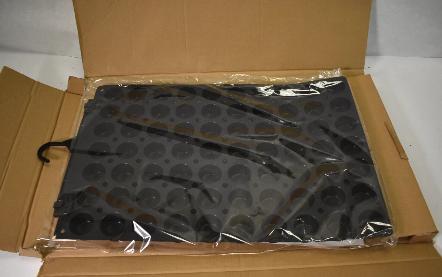 Lekue Pro Molded Silicone Muffin Baking Sheet 24" x 16" Black Fits 70 Muffins