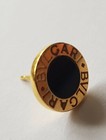 Einzelner Vintage BVLGARI  Ohrstecker aus 18 Karat Gelbgold mit Onyx