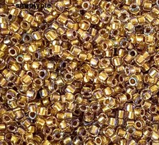 15/0 TOHO Gold-Lined Glass Seed Beads 10-Grams