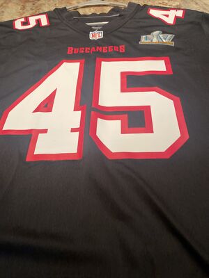 Nike Devin White Jersey XL Super Bowl LV 55 Black Tampa Bay Buccaneers