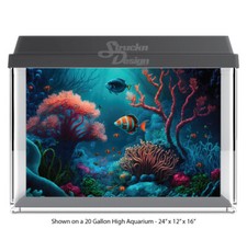 Purple Colorful Jellyfish Polyester Fish Tank Glass Backdrop Aquarium Background